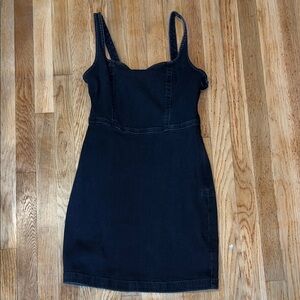 Black Stretchy Denim Hollister Dress